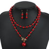 Wholesale Imitation Pearl Necklace Retro Geometric Style Pearlescent Treatment Snake Bone Chain