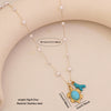 Wholesale Imitation Pearl Necklace With Ocean Shell Starfish Turtle Pendant Stainless Steel Animal Zodiac Jewelry