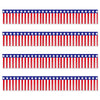 Wholesale Independence Day Banner Red White Blue Rain Silk Home Decoration With Top Flower