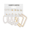 Wholesale Inlaid Pearl Butterfly Ladies Earrings Set Alloy Electroplated Animal Pattern