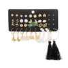 Wholesale Inlaid Pearl Butterfly Ladies Earrings Set Alloy Electroplated Animal Pattern