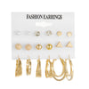 Wholesale Inlaid Pearl Butterfly Ladies Earrings Set Alloy Electroplated Animal Pattern