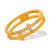 Wholesale Inlaid Ring 316L Stainless Steel Geometric Fashion Light Luxury Electroplating Unisex Jewelry