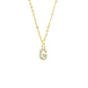 Wholesale Inlaid Zircon Golden Square Letter Necklace For Women Made Of Titanium Steel And Copper With Electroplating O Chain