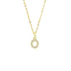 Wholesale Inlaid Zircon Golden Square Letter Necklace For Women Made Of Titanium Steel And Copper With Electroplating O Chain