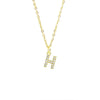 Wholesale Inlaid Zircon Golden Square Letter Necklace For Women Made Of Titanium Steel And Copper With Electroplating O Chain