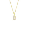 Wholesale Inlaid Zircon Golden Square Letter Necklace For Women Made Of Titanium Steel And Copper With Electroplating O Chain