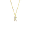 Wholesale Inlaid Zircon Golden Square Letter Necklace For Women Made Of Titanium Steel And Copper With Electroplating O Chain