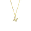 Wholesale Inlaid Zircon Golden Square Letter Necklace For Women Made Of Titanium Steel And Copper With Electroplating O Chain
