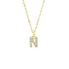 Wholesale Inlaid Zircon Golden Square Letter Necklace For Women Made Of Titanium Steel And Copper With Electroplating O Chain