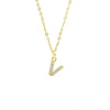 Wholesale Inlaid Zircon Golden Square Letter Necklace For Women Made Of Titanium Steel And Copper With Electroplating O Chain