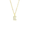 Wholesale Inlaid Zircon Golden Square Letter Necklace For Women Made Of Titanium Steel And Copper With Electroplating O Chain