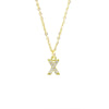 Wholesale Inlaid Zircon Golden Square Letter Necklace For Women Made Of Titanium Steel And Copper With Electroplating O Chain