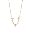 Wholesale Ins Christmas Small Antler Elk Necklace Alloy Electroplated Animal Pattern