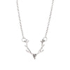 Wholesale Ins Christmas Small Antler Elk Necklace Alloy Electroplated Animal Pattern