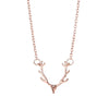 Wholesale Ins Christmas Small Antler Elk Necklace Alloy Electroplated Animal Pattern