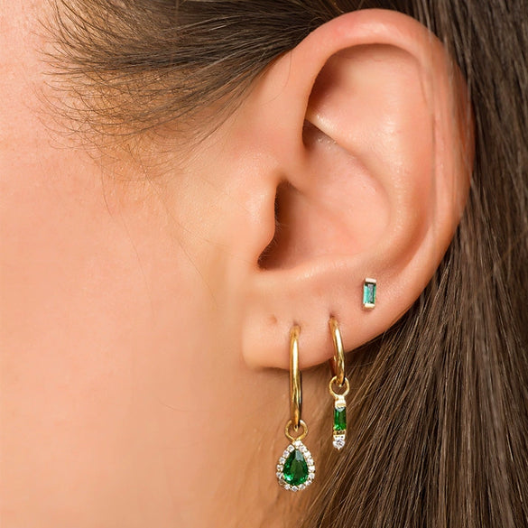 Wholesale Ins Distinctive Fashionable Earrings Copper Geometric Zirconia