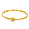 Wholesale Ins Geometric Diamondencrusted 18K Goldplated Stainless Steel Ball Bead Bracelet For Women