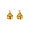 Wholesale Ins Geometric Heartshaped 18K Gold Plated Stainless Steel Earrings For Women