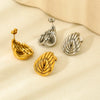 Wholesale Ins Geometric Heartshaped 18K Gold Plated Stainless Steel Earrings For Women