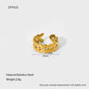 Wholesale Ins Geometric Heartshaped Stainless Steel 18K Gold Plated Open Ring For Women