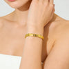 Wholesale Ins Geometric Square Stainless Steel 18K Gold Plated Clasp Bracelet Jewelry Accessories For Women
