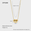 Wholesale Ins Geometric Stainless Steel Pendant Necklace With Snake Bone Chain 18K Gold Plated For Women