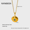 Wholesale Ins Geometric Zircon Magnetic Photo Box Pendant Stainless Steel 18K Gold Plated Necklace For Women