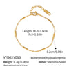 Wholesale Ins Simple Versatile Women's Summer Stainless Steel Necklace And Bracelet Set With Geometric Pattern And 18K Gold Electroplating