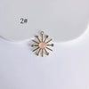 Wholesale Ins Style Alloy Jewelry With Sunflower And Little Devil Flower Bow Handmade With Electroplating