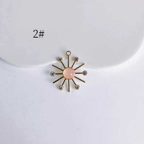 Wholesale Ins Style Alloy Jewelry With Sunflower And Little Devil Flower Bow Handmade With Electroplating