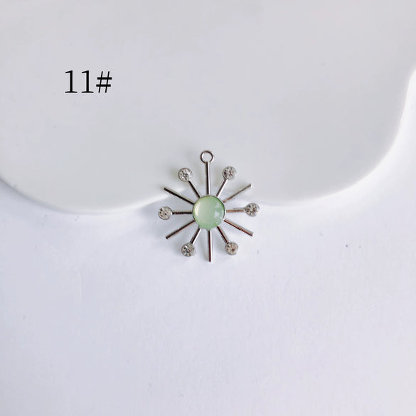 Wholesale Ins Style Alloy Jewelry With Sunflower And Little Devil Flower Bow Handmade With Electroplating