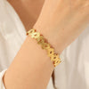 Wholesale Ins Style Butterfly Electroplated Stainless Steel Open Bracelet For Women