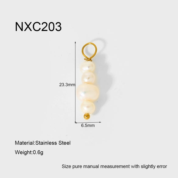 Wholesale Ins Style Cherry Flower Pearl Shoe Stainless Steel Electroplated Pendant Spacer Beads Brooch Diy Jewelry Accessories