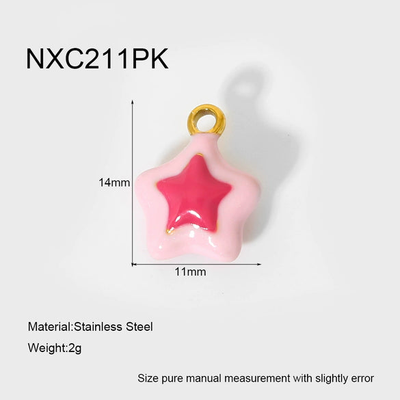 Wholesale Ins Style Cherry Flower Pearl Shoe Stainless Steel Electroplated Pendant Spacer Beads Brooch Diy Jewelry Accessories