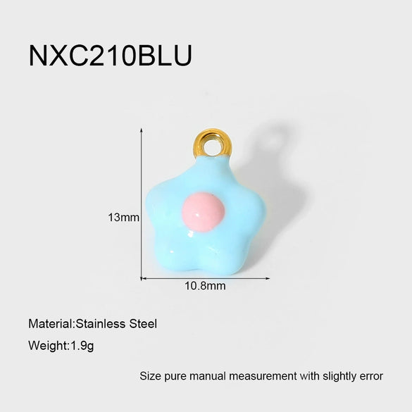 Wholesale Ins Style Cherry Flower Pearl Shoe Stainless Steel Electroplated Pendant Spacer Beads Brooch Diy Jewelry Accessories