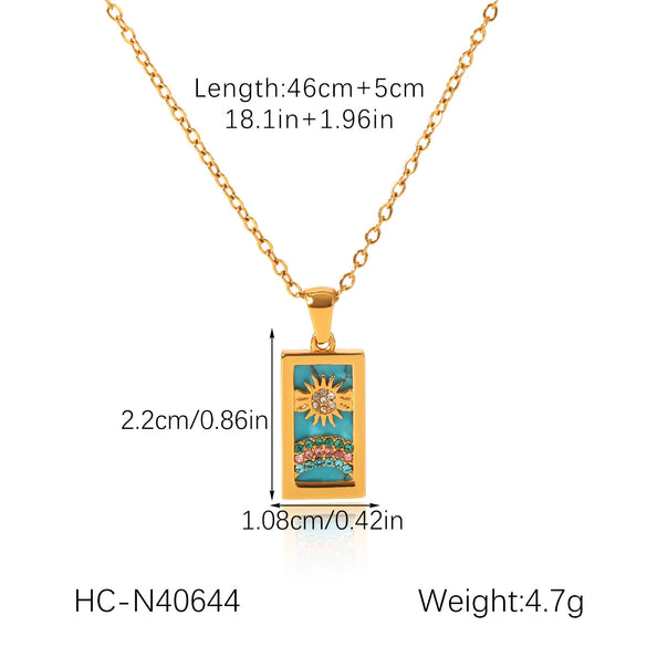 Wholesale Ins Style Diamond Inlaid Stainless Steel Pendant Necklace With Constellation Crown Heart Shape Flowers Cartoon Characters Star Geometric Animals Zodiac Patterns For Women