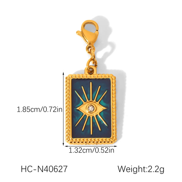 Wholesale Ins Style Dripping Oil Stainless Steel Jewelry Accessories With Star Moon Heart Love Eyes Fish Patterns For Women