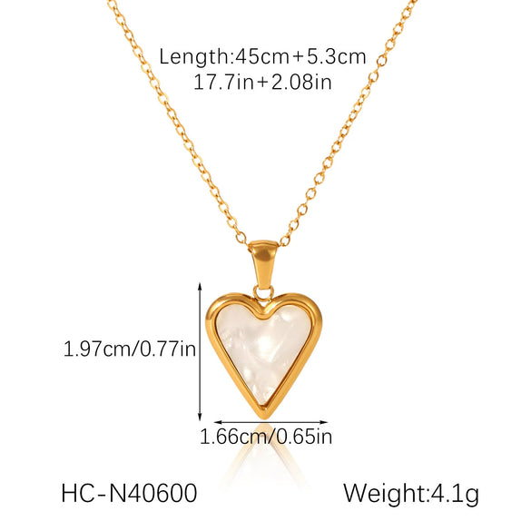 Wholesale Ins Style Electroplated Stainless Steel Geometric And Heart Shape Pendant Necklace For Women