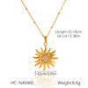 Wholesale Ins Style Electroplated Stainless Steel Geometric And Heart Shape Pendant Necklace For Women