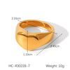 Wholesale Ins Style Electroplated Stainless Steel Heart Geometric Ring For Women