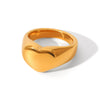 Wholesale Ins Style Electroplated Stainless Steel Heart Geometric Ring For Women