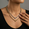 Wholesale Ins Style Electroplated Stainless Steel Women's Necklace With Letter Number Text Pattern And Square Pearl Chain