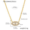 Wholesale Ins Style Ferris Wheel And Devil's Eye Inlaid Zircon Jewelry Set Made Of Titanium Steel And Stainless Steel With Electroplating For Unisex