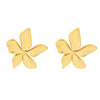 Wholesale Ins Style Flower Pattern Stainless Steel 18K Gold Plated Earrings For Women