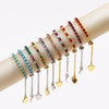 Wholesale Ins Style Fresh Simple Colored Diamond Opening Stretch Adjustable Copper Ring With Zircon Electroplating For Women