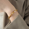 Wholesale Ins Style Geometric Braided Chain Design Copper And Titanium Steel Goldplated Jewelry Set For Unisex