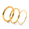 Wholesale Ins Style Geometric Electroplated Stainless Steel Ring Bracelet Light Luxury Jewelry