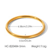 Wholesale Ins Style Geometric Electroplated Stainless Steel Ring Bracelet Light Luxury Jewelry