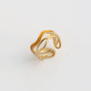 Wholesale Ins Style Geometric Electroplated Stainless Steel Ring For Women